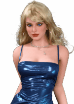 Sex doll realistica DutchDoll Natasha 167 cm in TPE con capelli biondo chiaro, occhi azzurri, curve femminili e seni gel, bambola con pelle morbida e aspetto realistico.