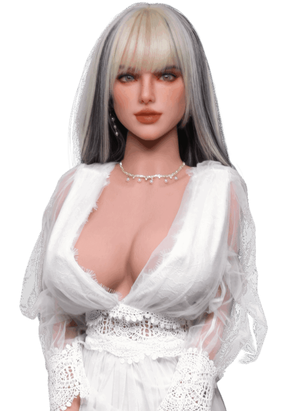 Bambola sessuale realistica in TPE DutchDoll Tiana 159 cm con capelli biondi chiari, grandi seni in gel e curve femminili, bambola sessuale realistica con pelle morbida.