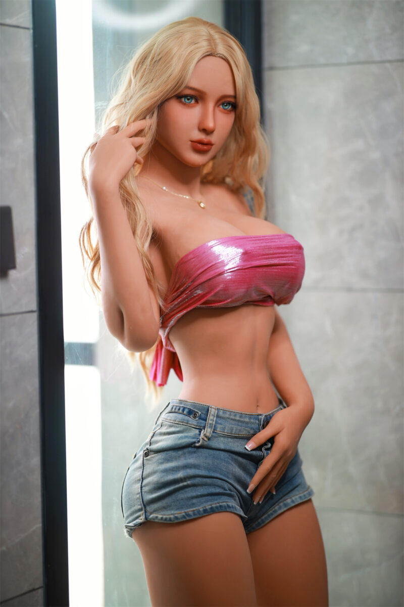 Bambola sessuale realistica (Realdoll) La bambola sessuale bionda Aimee con seni grandi e coppa D 67