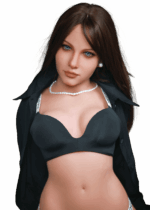 Sex doll realistica DutchDoll Sofia torso 77 cm in TPE con pelle tono medio, texture morbida e curve naturali, parte superiore compatta per sensazione realistica.