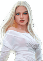 Sex doll realistica DutchDoll Sara 158 cm in TPE con capelli biondo chiaro, occhi verdi, pelle morbida e scheletro EVO+ flessibile per movimenti naturali.