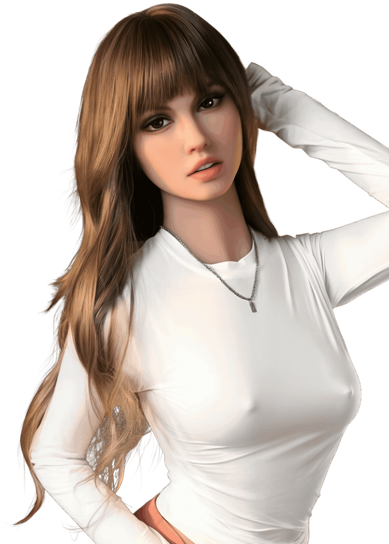 Sexdoll Mila | 158 cm Sex doll realistica Mila 158 cm in TPE con capelli biondo-castani, vita sottile e aspetto sportivo da brunette, bambola con pelle morbida e look naturale.