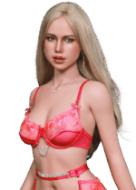 Sex doll realistica Rosa 160 cm in posa naturale, bambola in silicone con volto dettagliato e proporzioni per uso personale.